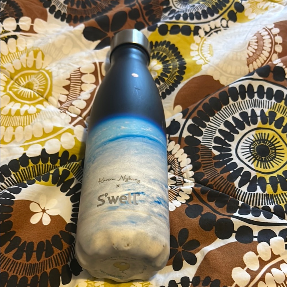 S'well Blue and White Water Bottle